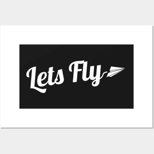 Cool Lets Fly Paper Plane T-Shirt Posters and Art